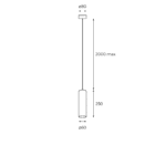 Cilindretto Pendant 250 Drawing