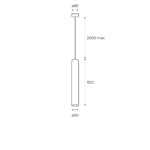 Cilindretto Pendant 500 Drawing