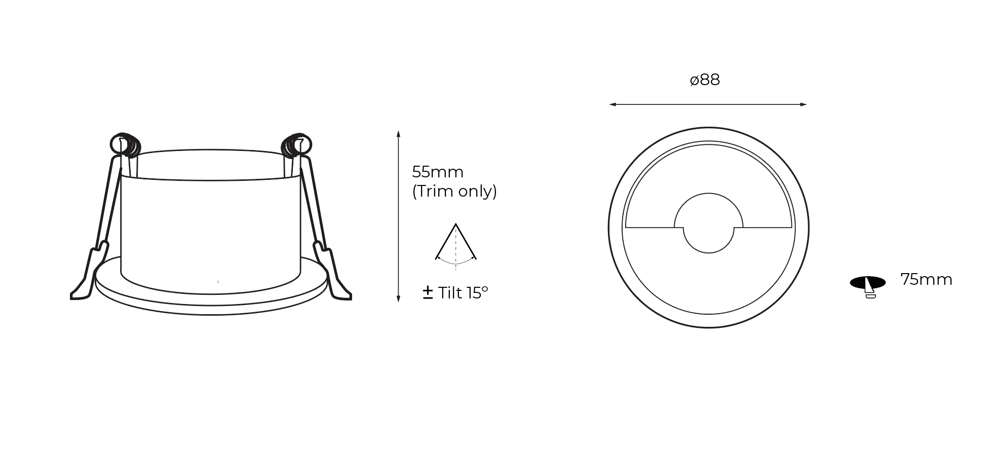 Lira Wall washer Drawing